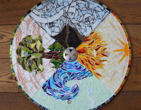 Jan's Medicine Wheel Mosaic - a beautiful depiction of the diversity of wild wisdom